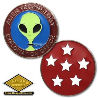 Glow in the Dark Alien Technology Exploitation Office Coin
