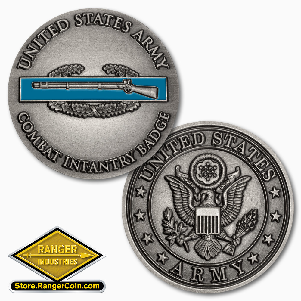 Army Combat Infantry Badge Challenge Coin