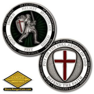 Armor of God Female Warrior Coin