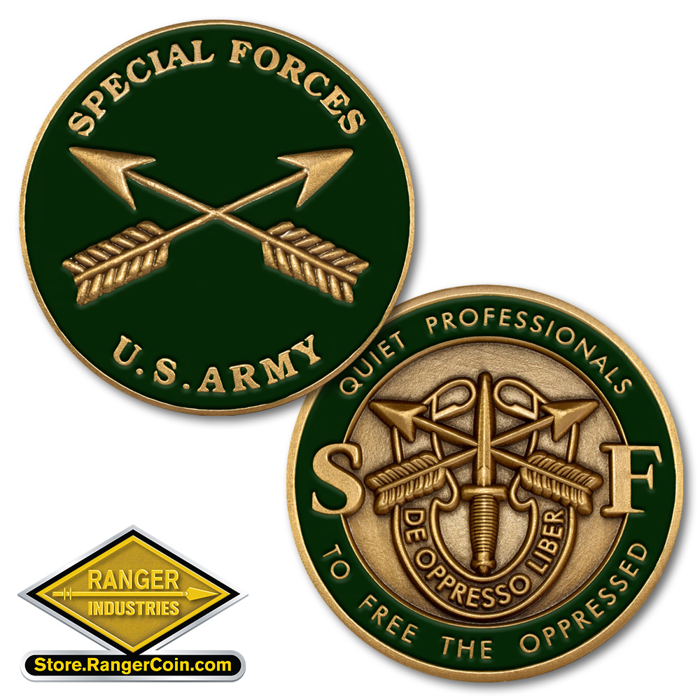 Army Special Forces Bronze Antique