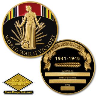 World War II Victory Medal Coin - Engravable