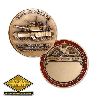M-1 Abrams Main Battle Tank Marines Engravable