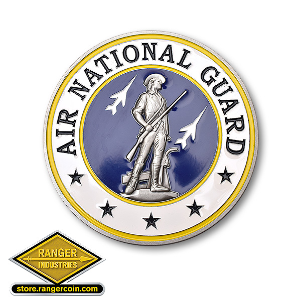 Air National Guard - 3" Adhesive Plate Medallion