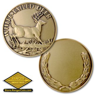 White Tailed Deer Coin - Antique