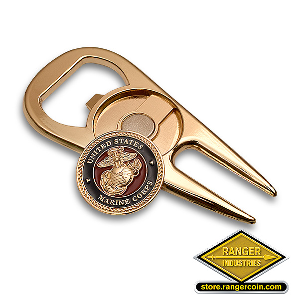 Marines Golf Divot Tool, Ball Marker & Bottle Opener - Image 2