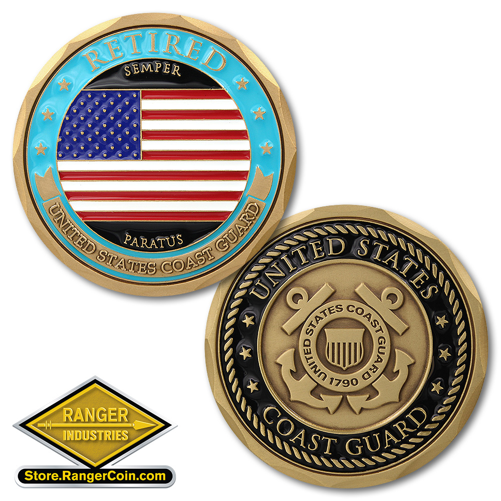 Retired - U.S. Coast Guard Coin - New