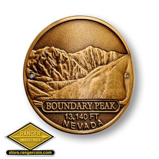 Boundary Peak Hiking Stick Medallion