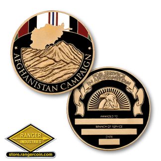 Afghanistan Campaign Service Medal Coin - Engravable