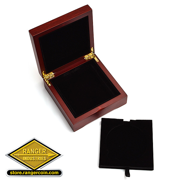 Wood Presentation Box for 3 Inch Medallions - Magnetic - Image 4
