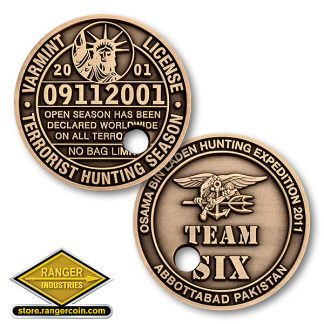 Punched Ticket - Osama bin Laden Challenge Coin