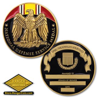 National Defense Service Medal Coin - Engravable