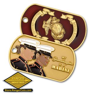 My Granddaughter is a Marine - Dog Tag
