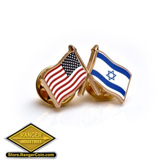 USA/Israel Flags Lapel Pin