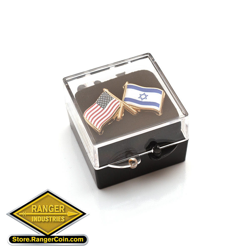 USA/Israel Flags Lapel Pin - Image 3
