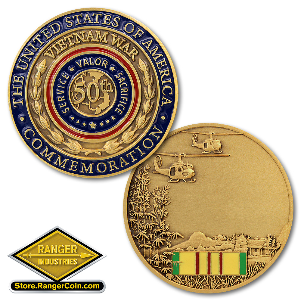 Vietnam 50th Anniversary Commemorative Partner - Vietnam Veteran Engravable