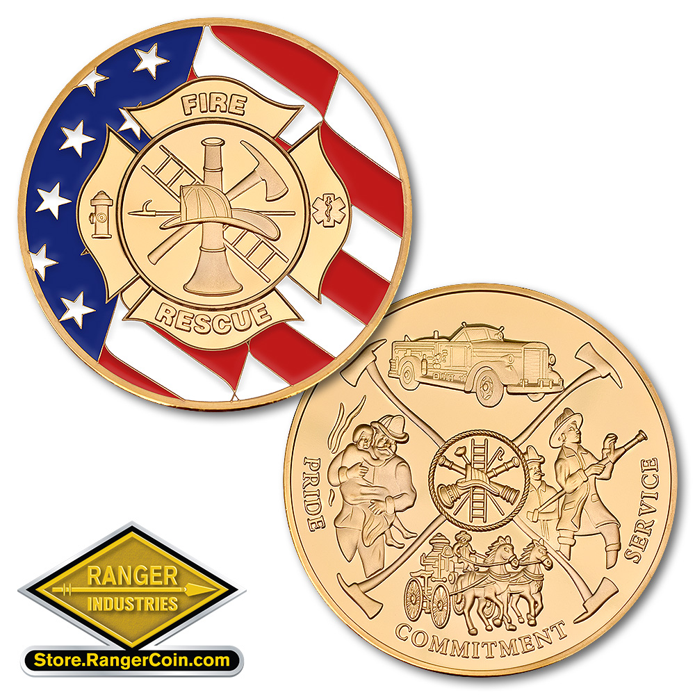 Maltese Cross with Flag - Shiny