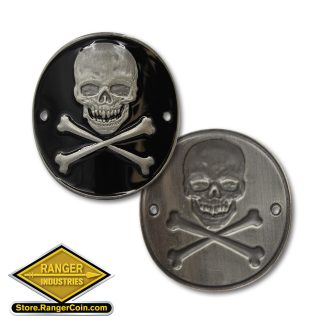Jolly Roger Hiking Stick Medallion
