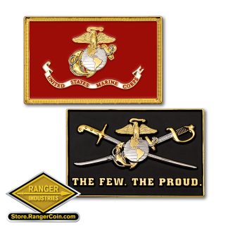 USMC Flag Coin