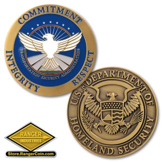 TSA Department of Homeland Security Coin - 3D Relief