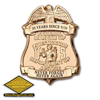 FBI Commemorative Badge - 25 Years After September 11th