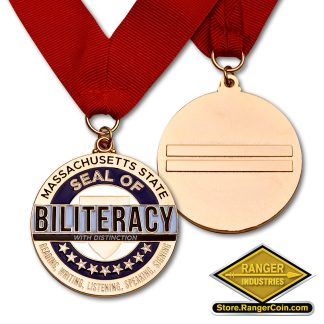 Massachusetts Seal of Biliteracy With Distinction - Medal