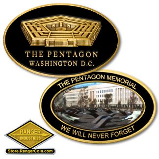 Never Forget - Pentagon Memorial Oval coin