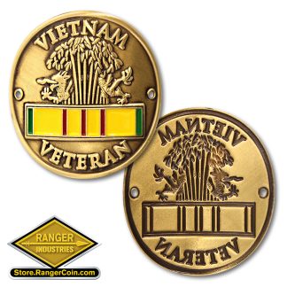 Vietnam Vet Hiking Stick Medallion