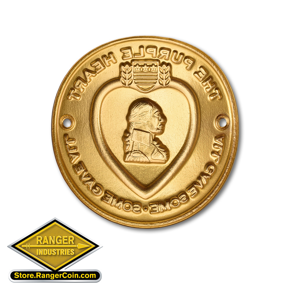 All Gave Some, Some Gave All - Purple Heart Hiking Stick Medallion - Image 2