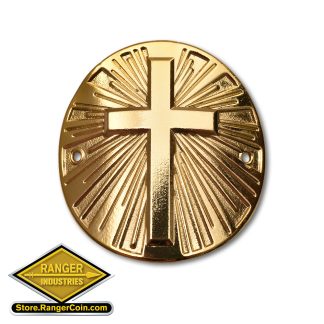 Cross Hiking Stick Medallion