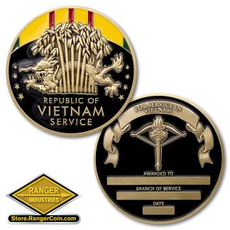 Vietnam Service Medal Coin - Engravable