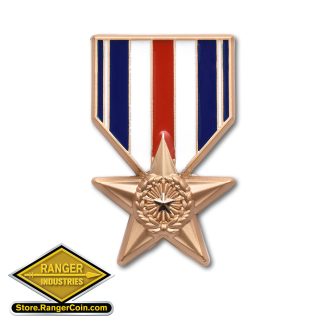 Silver Star Medal Pin
