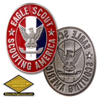 Eagle Scout Oval Hiking Medallion