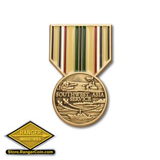 Southwest Asia Campaign Service Medal Pin