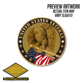 United States Veteran Hiking Stick Medallion