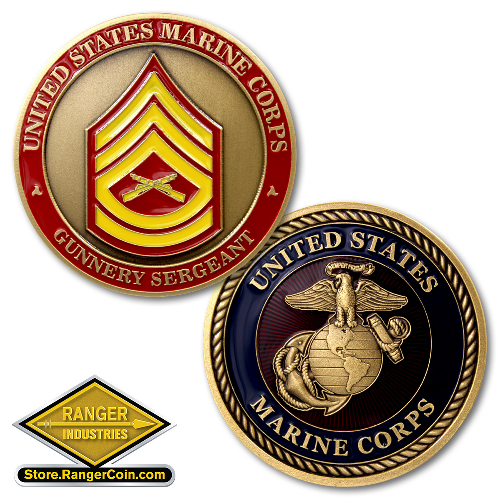 U.S. Marine Corps Gunnery Sergeant Emblem Coin