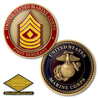 U.S. Marine Corps First Sergeant Emblem Coin