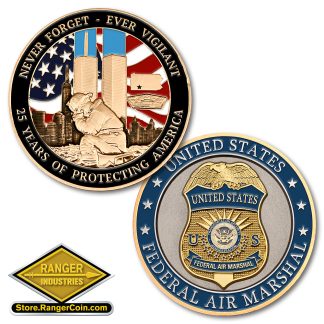 Federal Air Marshal Badge Coin – 25 Years After September 11th