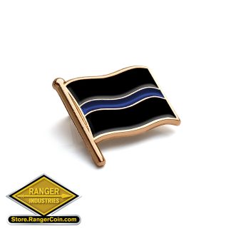 Thin Blue Line Flag Pin