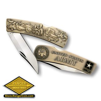 Army Lockback Knife - Large – Ant. Bronze