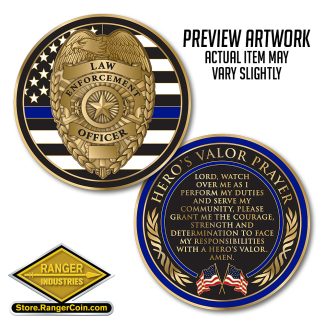 Police Hero's Prayer Coin