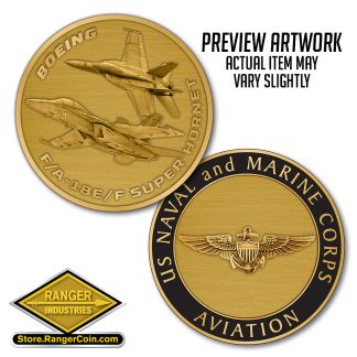 F/A-18 E/F Super Hornet Coin - U.S. Naval and Marine Corps Aviation