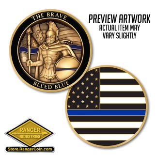 The Brave Bleed Blue / Thin Blue Line Flag