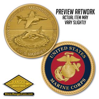 AV-8 Harrier Coin - U.S. Marine Corps Aviation